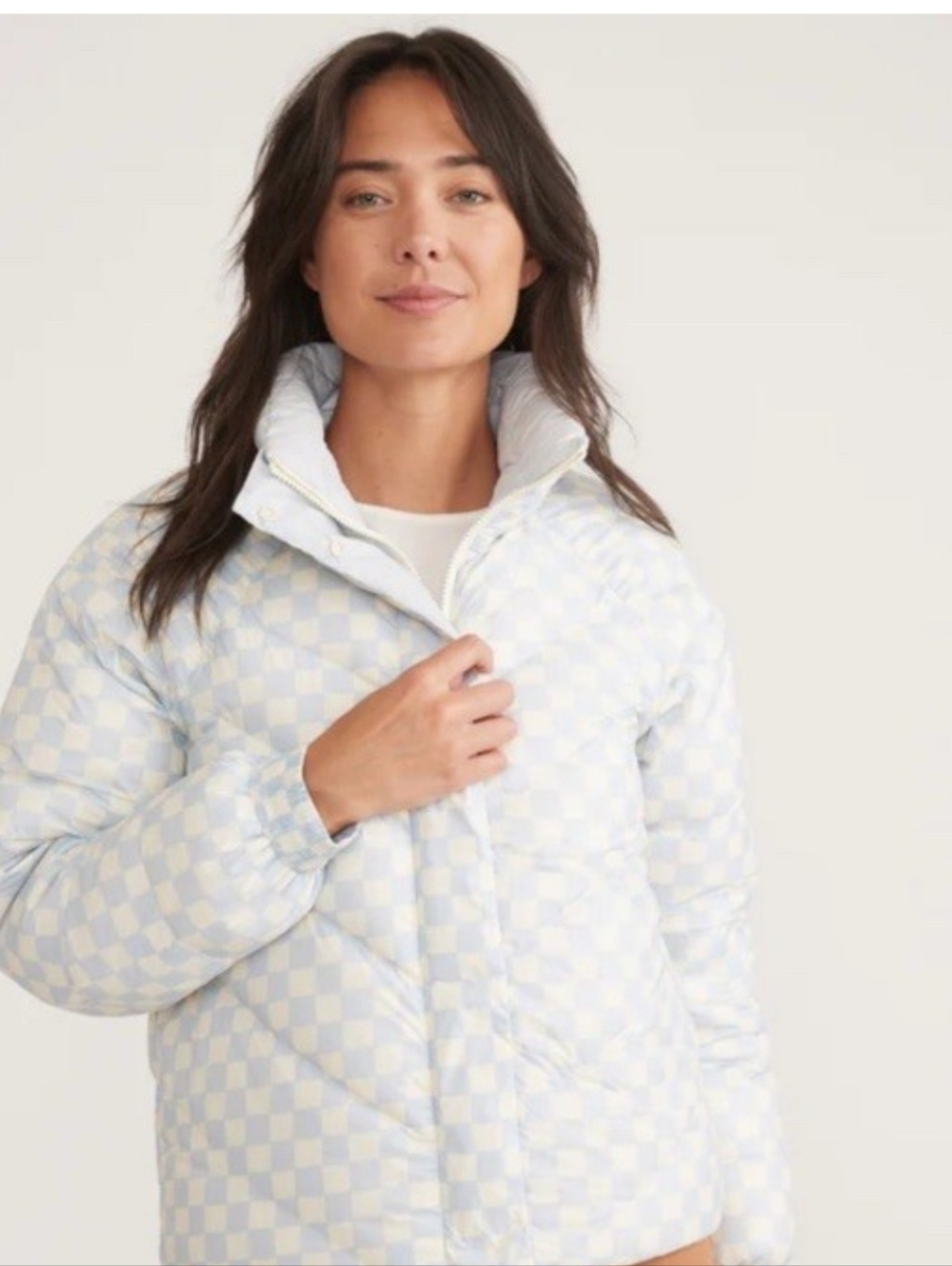 Marine Layer Jacket XL Womens Archive Reversible Puffer Down Fill Check Plaid